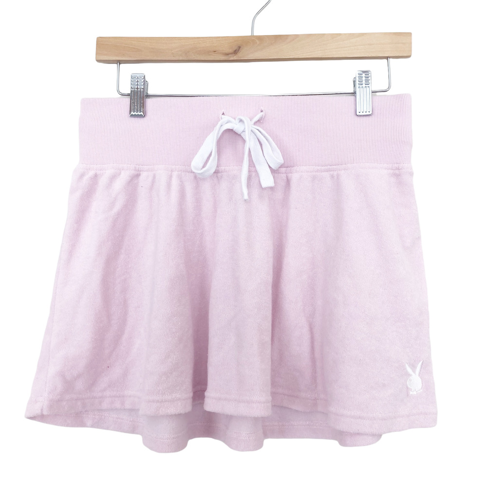 Playboy x Pacsun Light Pink Terrycloth Skirt Sz M